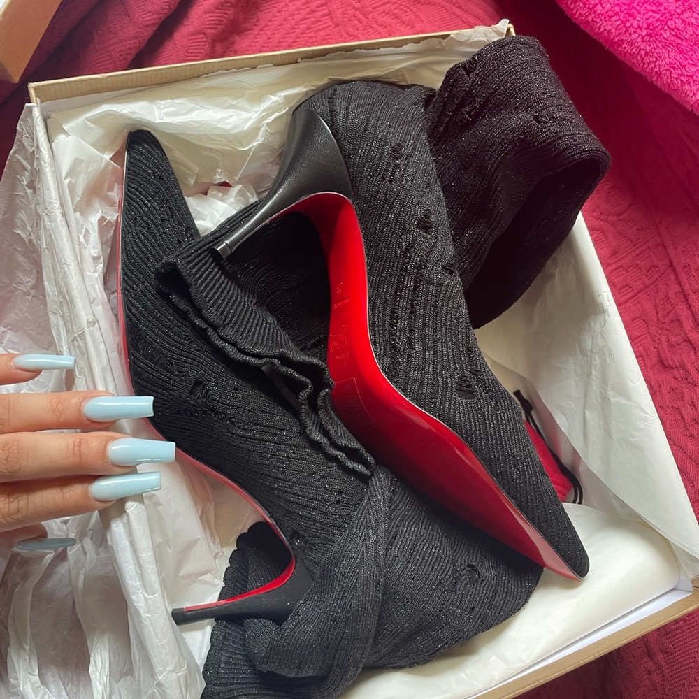 Brand new with tags size 36 Louboutin sock boot with box and dust bags